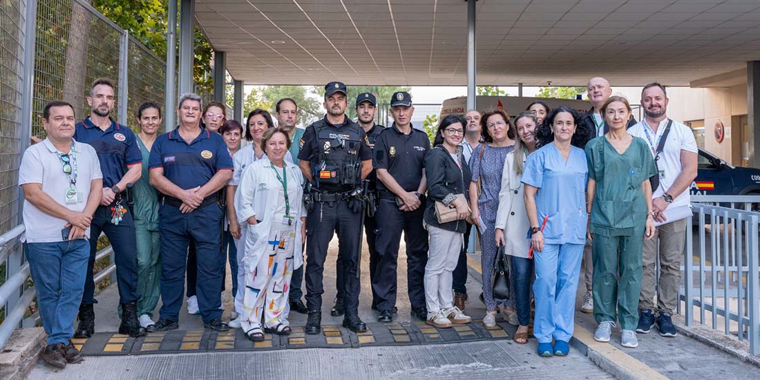 Simulacro de agresión en el Hospital Neurotraumatológico de Jaén