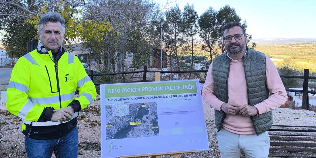 La Diputación invertirá más de 627.000 euros en mejorar la carretera que comunica Génave y Torres de Albanchez