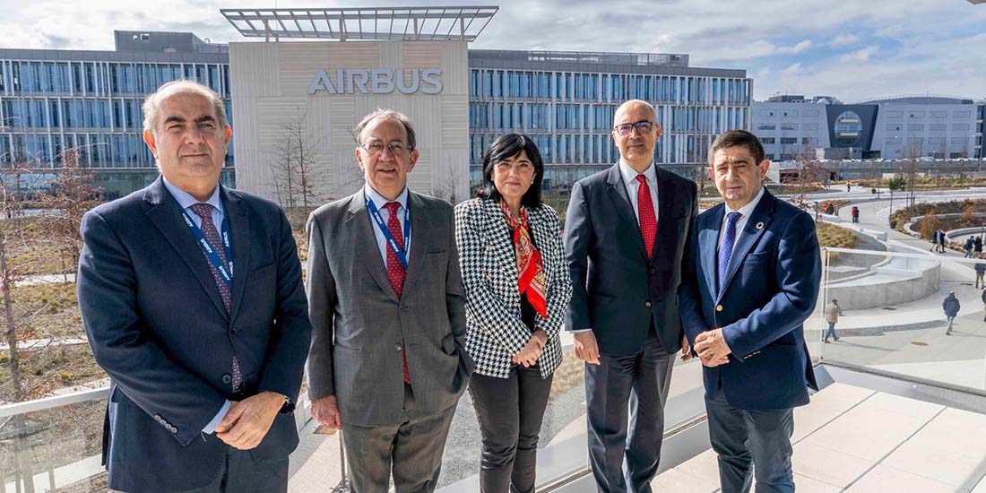 El presidente de Diputación expone las capacidades estratégicas de Jaén para la industria al gigante de la aeronáutica Airbus